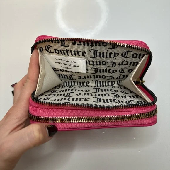 Juicy Couture “Breaking the Rules” Zip Around Wallet – Hot Pink - Picture 8 of 8